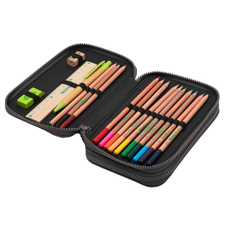 Piórnik 2-komorowy z wyposażeniem Coolpack Jumper 2 Rpet Grey