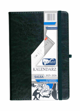 Kalendarz Pedagoga 2025/2026 Salsa A5 tygodniowy zielony