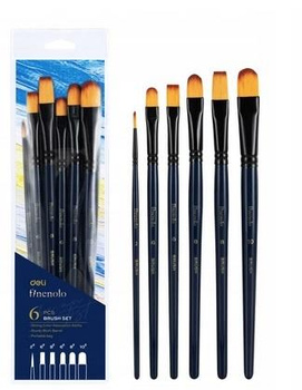 Zestaw pędzli Finenolo twardy nylon 6szt.