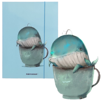 Teczka A4 na gumkę CUTE Wieloryb