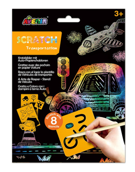 Wydrapywanki z szablonami Transport