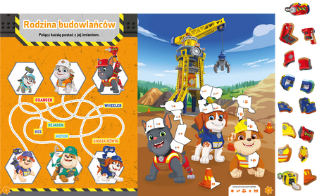 Rubble and crew. Ekipa Budowniczych. Naklejki na numerki