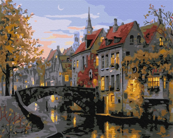 Malowanie po numerach BRUSHME 40x50 cm Zmierzch w mieście