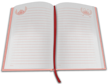 Notatnik z zegarkiem LCD Stitch LAS4202