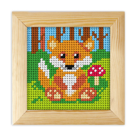 Zestaw do haftu z ramką Moje pierwsze wyszywanie Lisek