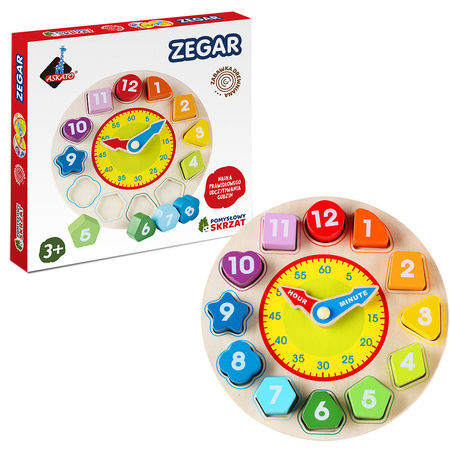 Zegar drewniany pomysłowy skrzat