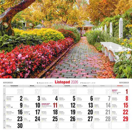 Kalendarz 2026 Ogrody KD-12