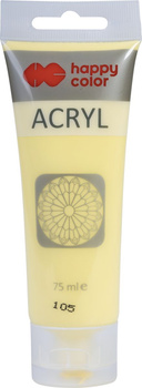 Farba akrylowa 75ml żółty pastelowy Happy Color