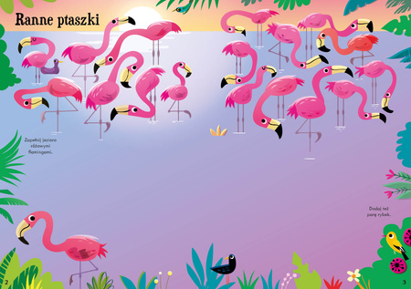 Flamingi. Lubię naklejać