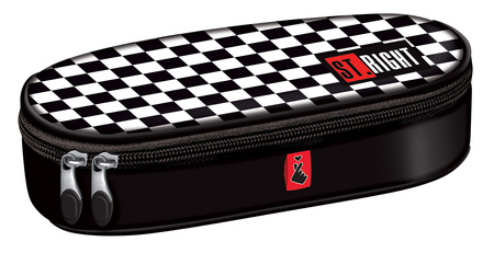 Piórnik owalny PC1 K-P-pop Chain kratka czarna