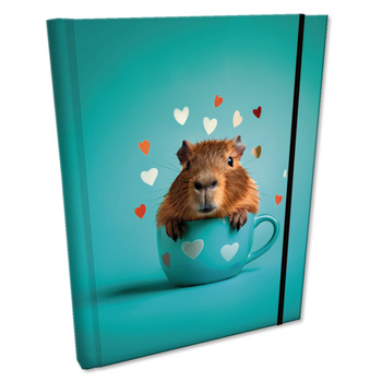 Notes B6 kratka z gumką Soft Touch Kapibara