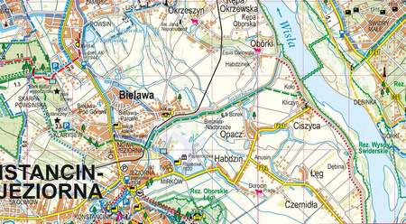 Okolice Warszawy mapa turystyczna 1:75 000 laminat 2024