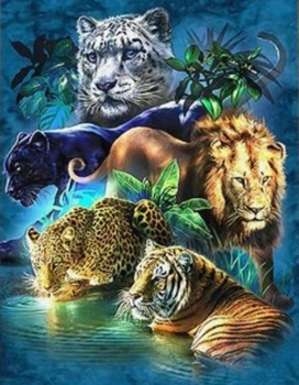 Diamentowa Mozaika Zwierzęta wielkie koty NO-2000179