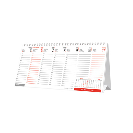 Kalendarz 2026 A5 biurkowy KBA5 1szt.mix