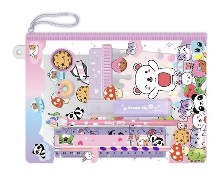 Notatnik w saszetce z akcesoriami Zwierzątka