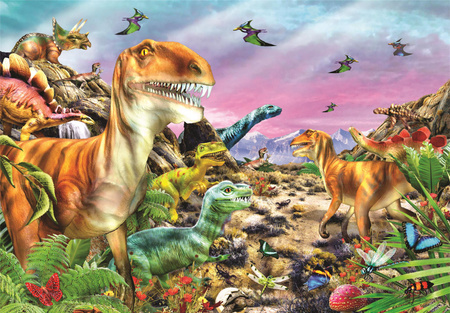 Puzzle 104 Super Kolor Land of Dinosaurus 25779