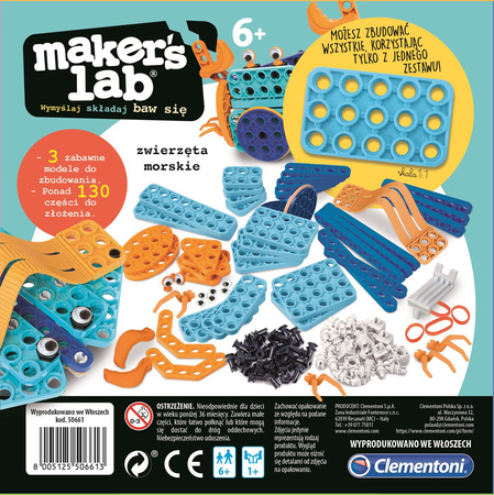Zestaw konstrukcyjny maker's lab Zwierzęta morskie 50661
