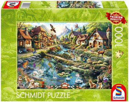 Puzzle 1000 PQ Wioska na skraju lasu 113681
