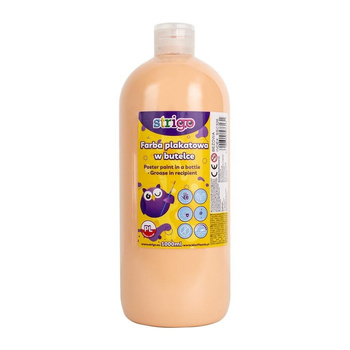 Farba plakatowa Strigo butelka 1000 ml beżowa