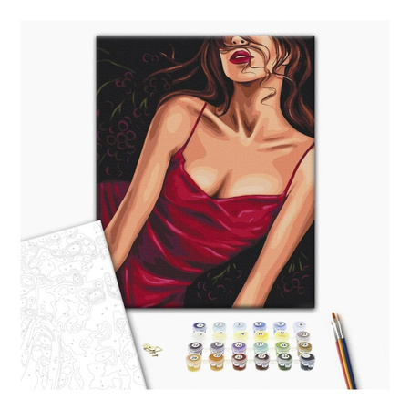 Malowanie po numerach BRUSHME 40x50cm Uwodzicielska czerwień
