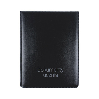Okładka pionowa na dokumenty ucznia czarna