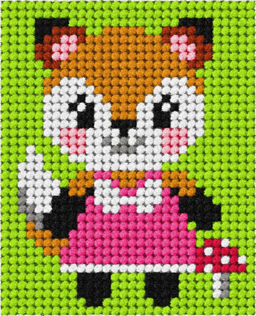 Zestaw do haftu Moje pierwsze wyszywanie Pani Lis