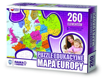 Puzzle 260 Edukacyjne mapa Europy