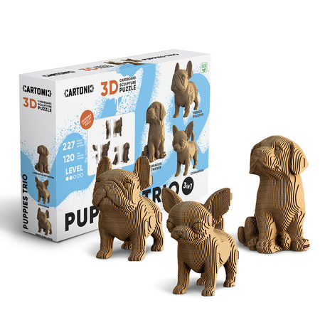 Cartonic 3D Puzzle PUPPIES TRIO