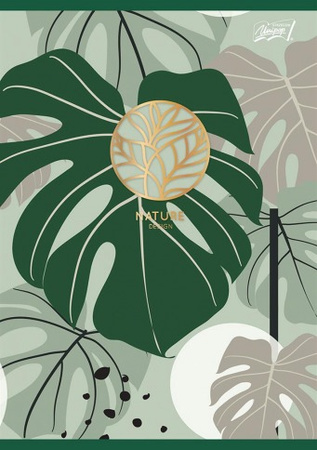 Paczka Zeszyt A5 60K linia TROPICAL LEAVES PAKIET 10 SZTUK