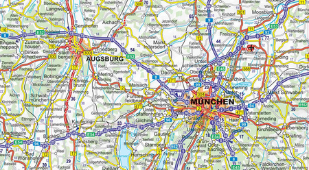 Niemcy mapa samochodowa 1:900 000 laminat 2023