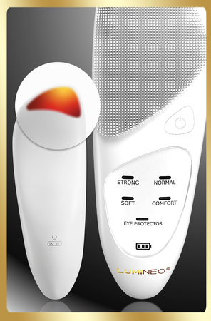 Szczoteczka do twarzy LUMINEO SONIC perłowa + żel do twarzy