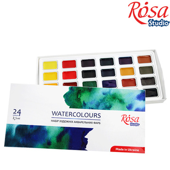 Farby akwarelowe w kostkach 24 x2,5 ml