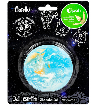 Naklejka fluorescencyjna Ziemia 3D Fiorello 8.5cm GR-GW05