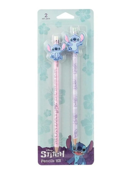 Ołówki z gumową nakładką Disney Fashion Stitch wzór 3 blister 2 szt.