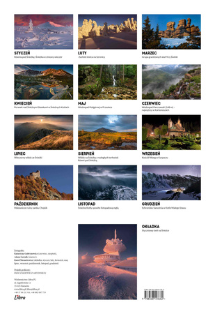 Kalendarz 2026 Karkonosze wieloplanszowy