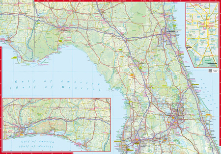 Florida road and tourist map 1:800 000 laminat