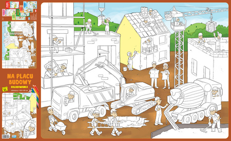Kolorowanka XL Na placu budowy