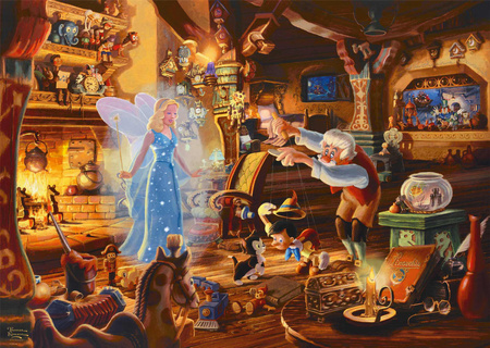 Puzzle 1000 PQ T. Kinkade Pinokio Disney 112330