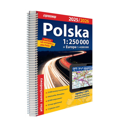 Polska Atlas Samochodowy 1:250 000 2025/2026