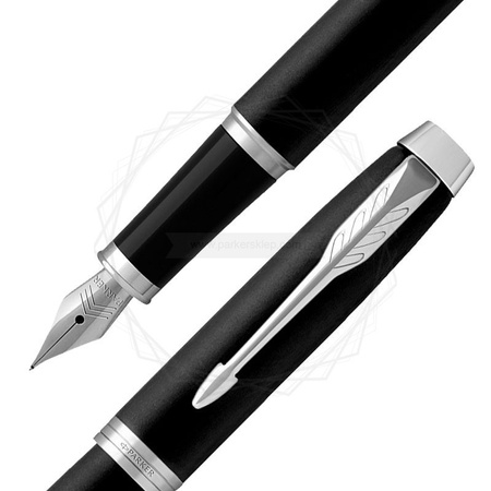 Pióro wieczne Parker Im Essential Matte Black CT (F) niebieskie 2143637