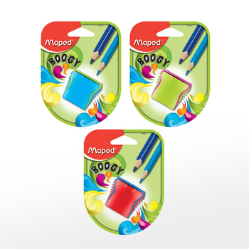 Temperówka z pojemnikiem Boogy 2 otwory Maped mix kolorów blister 1 szt.
