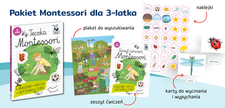 Teczka Montessori. 3 lata. Kapitan Nauka. Montessori