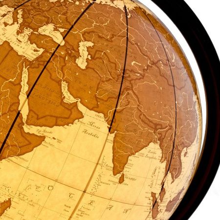 Globus 320 antyczny podświetlany drewniana stopka