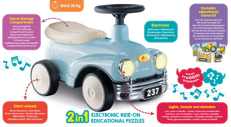 Lisciani Carotina baby Jeździk vintage z grami 304-102259