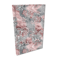 Notes A5 kratka Soft Touch Paisley szare