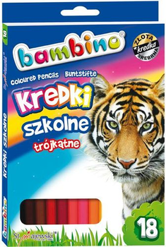 Kredki ołówkowe trójkątne Bambino 18 kolorów