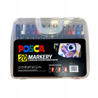 Zestaw markerów plastikowa walizka 20 kolorów Posca