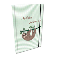 Notes A5 kratka z gumką Soft Touch leniwiec chwilunia