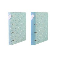 Segregator A4 4-ringowy na gumkę z wkładem w linie i przekładkami sweet blue