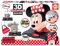 Puzzle 160 3D Minnie rzeźba do pomalowania 109538